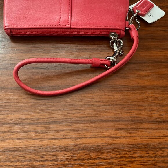 Coach F42389 Papaya Small Leather Wristlet - Picture 3 of 7